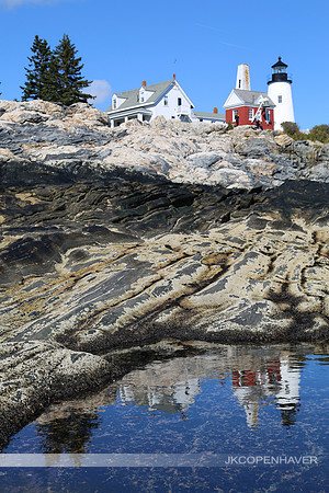 Maine Bristol Lighthouse Reflection Vert