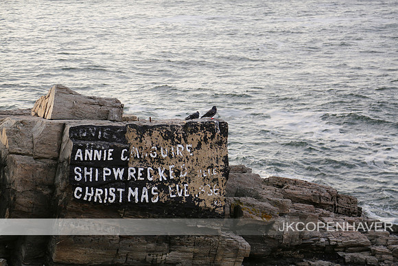 Maine Portland Rocks Shipwreck Sign