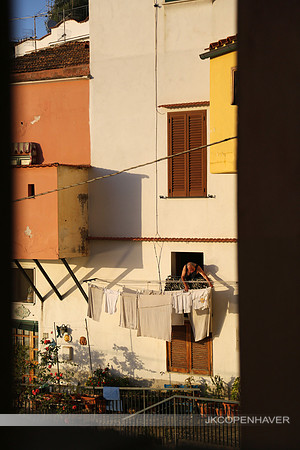 Italy MassaLubrense Man with Laundry