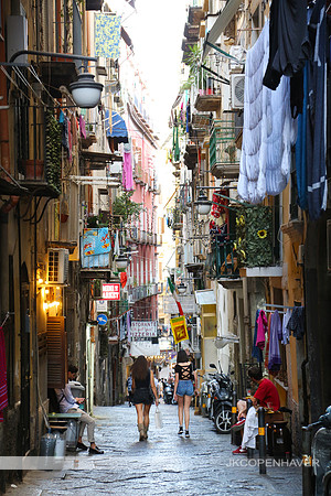 Italy Naples Girls Walking in Alley LF0B2910