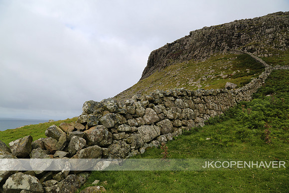 Scotland Brick Wall up Hill