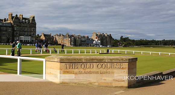 Scotland StAnd Old Course Sign with Green