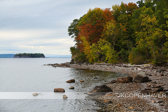 East Vermont Lake Colored Trees