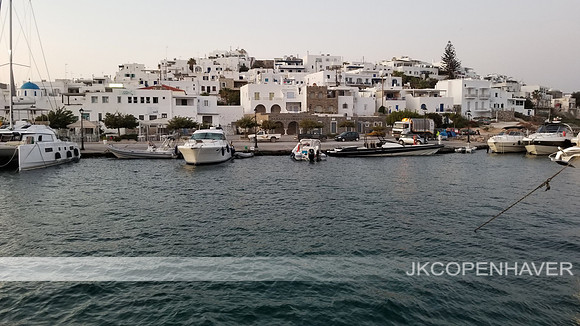 Greek Island Town from Sea